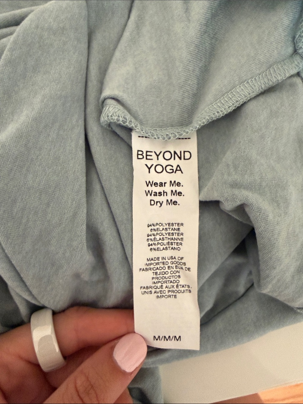 Beyond Yoga Light Blue Long-Sleeve Crewneck Top - Picture 8 of 9